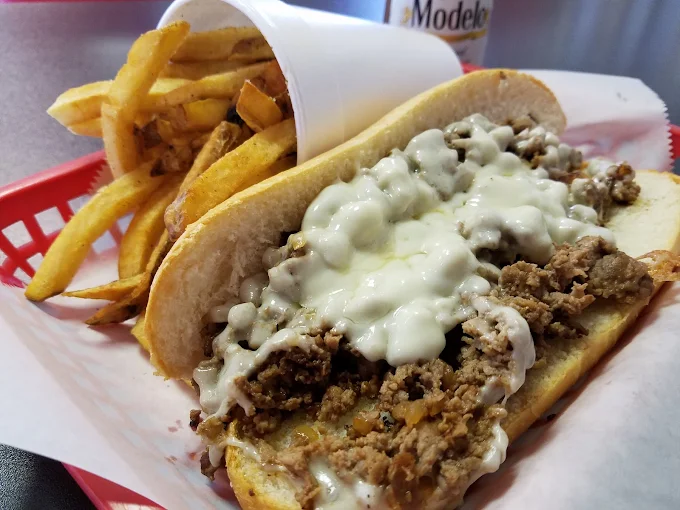 Cheesesteak with fries