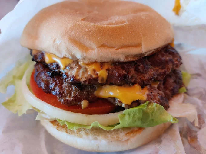 Fresh double cheeseburger